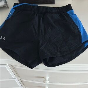 Under Armour Black and Blue Athletic Shorts